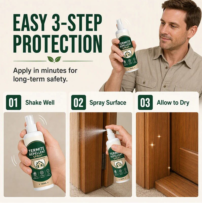 🛡️ Multi-Purpose Termite Repellent Spray – Protective Barrier for Wood Furniture & Floors