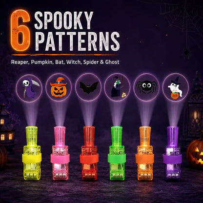 🔥Last Day 50% OFF | 🎃4PCS Halloween Finger Projector Lights – Mini Pattern Projector