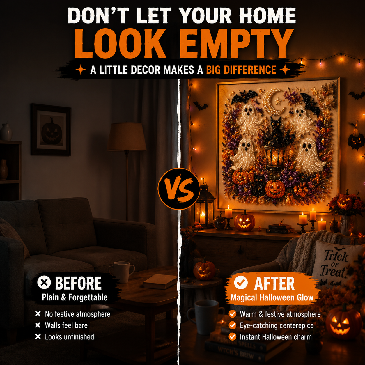 🔥 Limited Time 50%👻✨Halloween Pearl Art DIY Kit – Turn Tiny Pearls into Spooky-Cute Magic