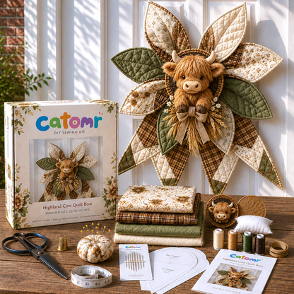 🏆 Early Bird Sale 50% OFF🔥 – Large Patchwork Bow Sewing Kit