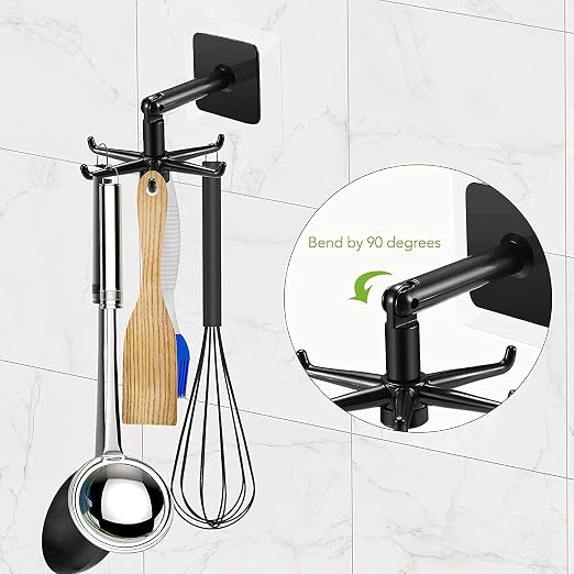 💛Limited Time 50% OFF | 360 Self-Adhesive Rotating Kitchen Hooks