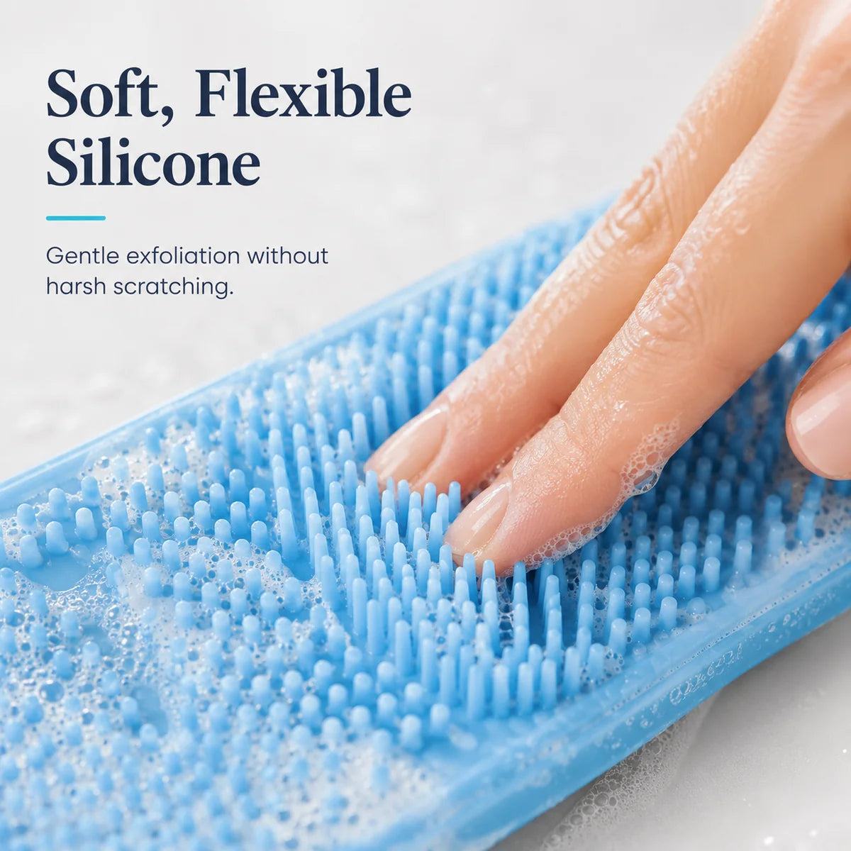 🛀Limited-Time 50% OFF💦Silicone Bath Brush Double-Sided Exfoliating Back Scrubber