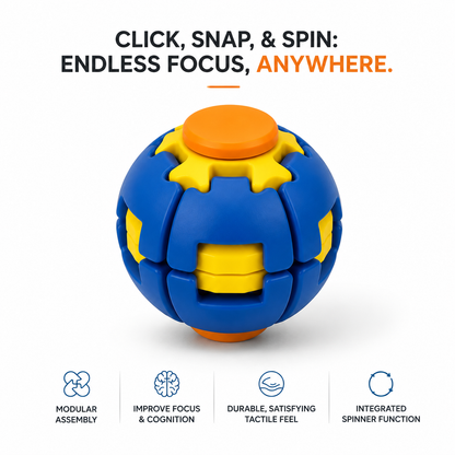 🔥Early Bird Sale | 49% OFF 3D Stress Relief Fidget Ball - Over 3,000+ Happy Spinners!