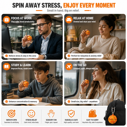 🔥Early Bird Sale | 49% OFF 3D Stress Relief Fidget Ball - Over 3,000+ Happy Spinners!