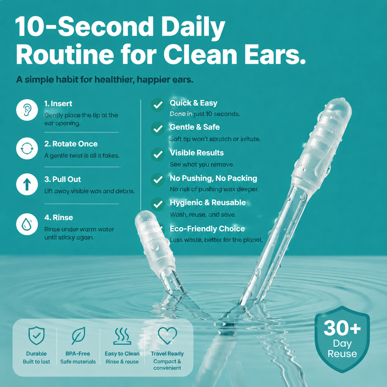 🏆Last Day Promo: 50% OFF | Sticky Ear Cleaner – Soft silicone, safe & gentle🌸🛡️
