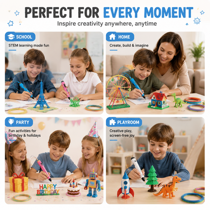 🔥Limited Time 49% OFF | 3D Magic Creation Pen for Kids — Create Endless 3D Designs, Learn STEM Skills & Have Fun Without Screens