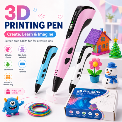 🔥Limited Time 49% OFF | 3D Magic Creation Pen for Kids — Create Endless 3D Designs, Learn STEM Skills & Have Fun Without Screens