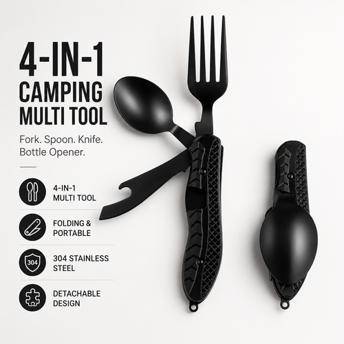 🔥Limited Time 49% OFF | 4-in-1 Quick-Detach Portable Cutlery | Eat Like Home, Anywhere You Travel