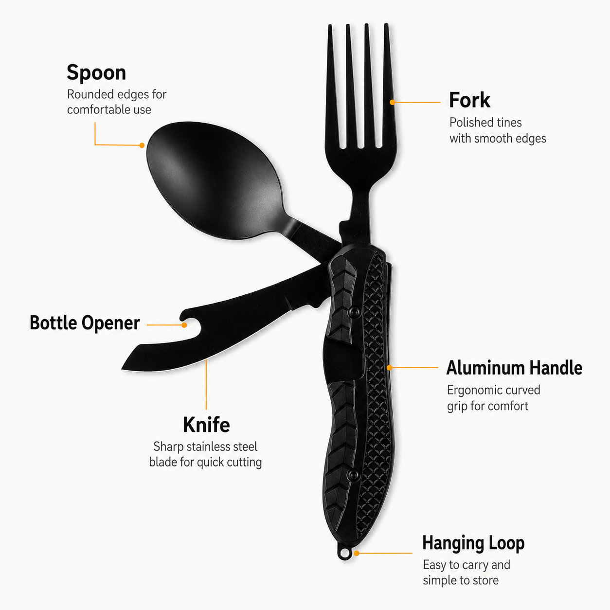 🔥Limited Time 49% OFF | 4-in-1 Quick-Detach Portable Cutlery | Eat Like Home, Anywhere You Travel