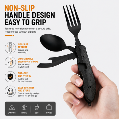 🔥Limited Time 49% OFF | 4-in-1 Quick-Detach Portable Cutlery | Eat Like Home, Anywhere You Travel