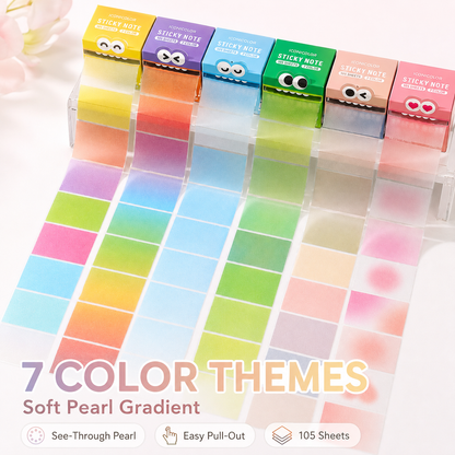 🔥Limited Time 49% OFF | Cute Pull-Out Pearl Sticky Notes Dispenser – Transparent Aesthetic Study Notes for Desk Setup & Office