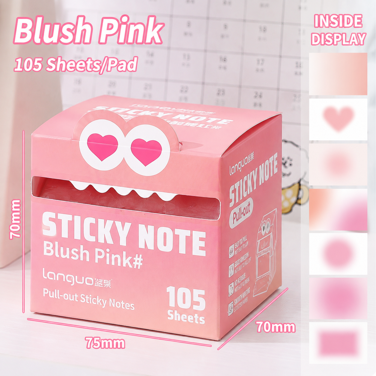 🔥Limited Time 49% OFF | Cute Pull-Out Pearl Sticky Notes Dispenser – Transparent Aesthetic Study Notes for Desk Setup & Office