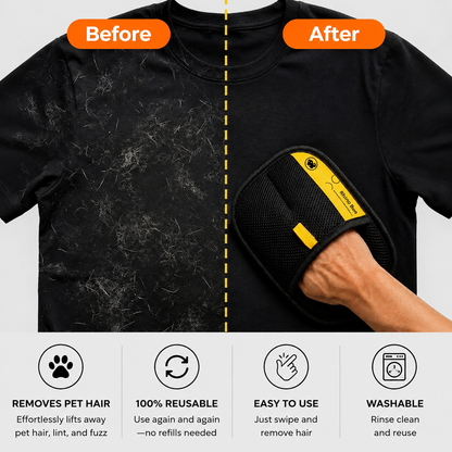 ⚡50K+ Sold🔥Say Goodbye to Pet Hair! Rhino Ben Reusable Pet Hair Remover Mitt - Cleans in Seconds!