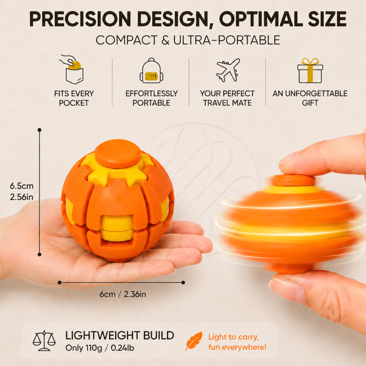 🔥Early Bird Sale | 49% OFF 3D Stress Relief Fidget Ball - Over 3,000+ Happy Spinners!