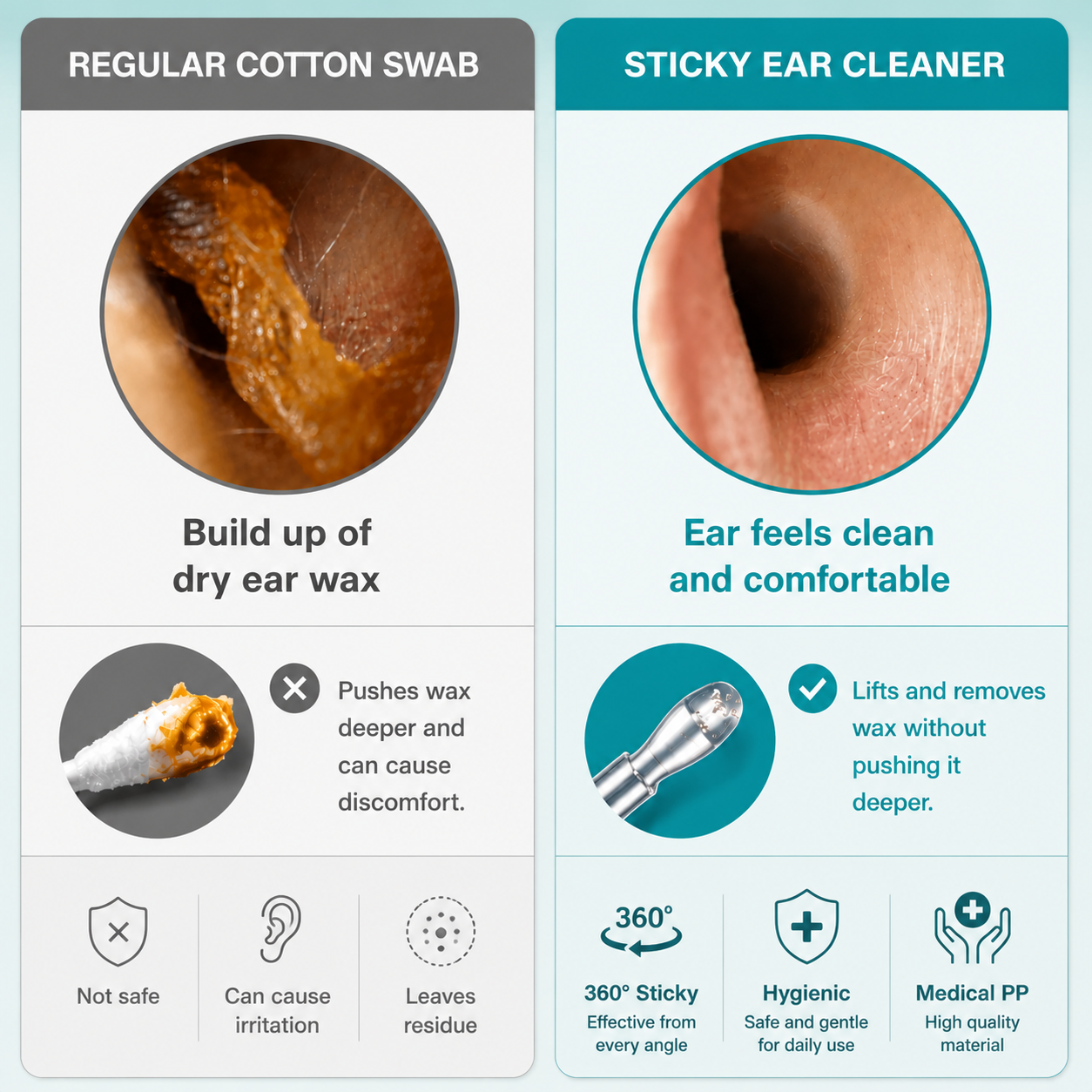 🏆Last Day Promo: 50% OFF | Sticky Ear Cleaner – Soft silicone, safe & gentle🌸🛡️