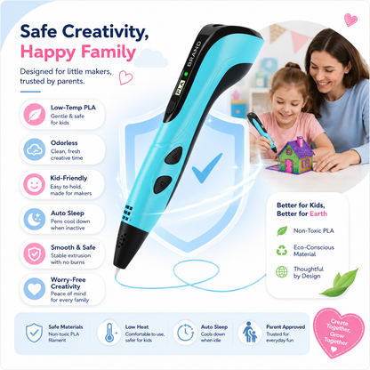 🔥Limited Time 49% OFF | 3D Magic Creation Pen for Kids — Create Endless 3D Designs, Learn STEM Skills & Have Fun Without Screens