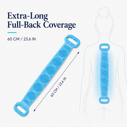 🛀Limited-Time 50% OFF💦Silicone Bath Brush Double-Sided Exfoliating Back Scrubber