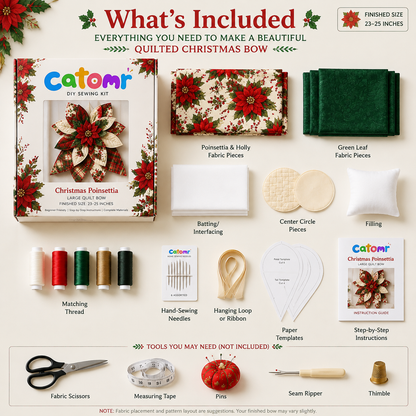 🏆 Early Bird Sale 50% OFF🔥 – Large Patchwork Bow Sewing Kit