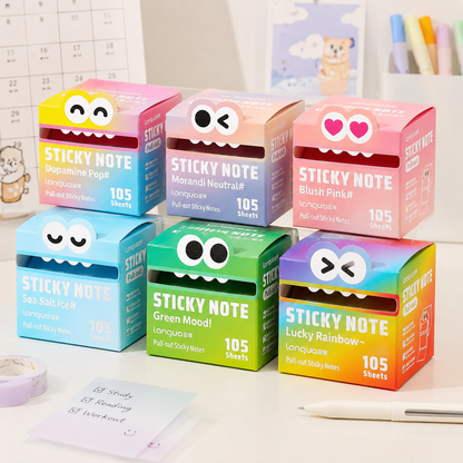 🔥Limited Time 49% OFF | Cute Pull-Out Pearl Sticky Notes Dispenser – Transparent Aesthetic Study Notes for Desk Setup & Office