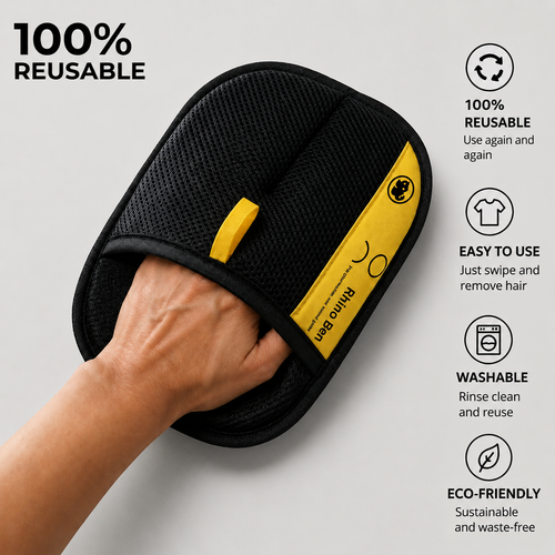 ⚡50K+ Sold🔥Say Goodbye to Pet Hair! Rhino Ben Reusable Pet Hair Remover Mitt - Cleans in Seconds!