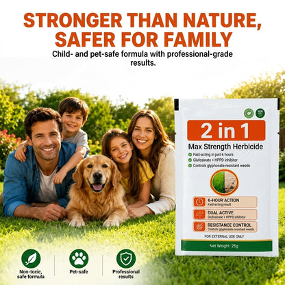 🔥Advanced 2-in-1 Pro+ Herbicide | Upgraded Formula for 6-Hour Rapid Kill, Root Eradication & Destroys Glyphosate-Resistant Weeds