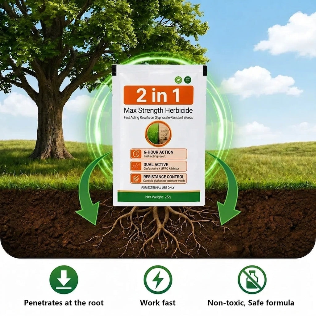 🔥Advanced 2-in-1 Pro+ Herbicide | Upgraded Formula for 6-Hour Rapid Kill, Root Eradication & Destroys Glyphosate-Resistant Weeds