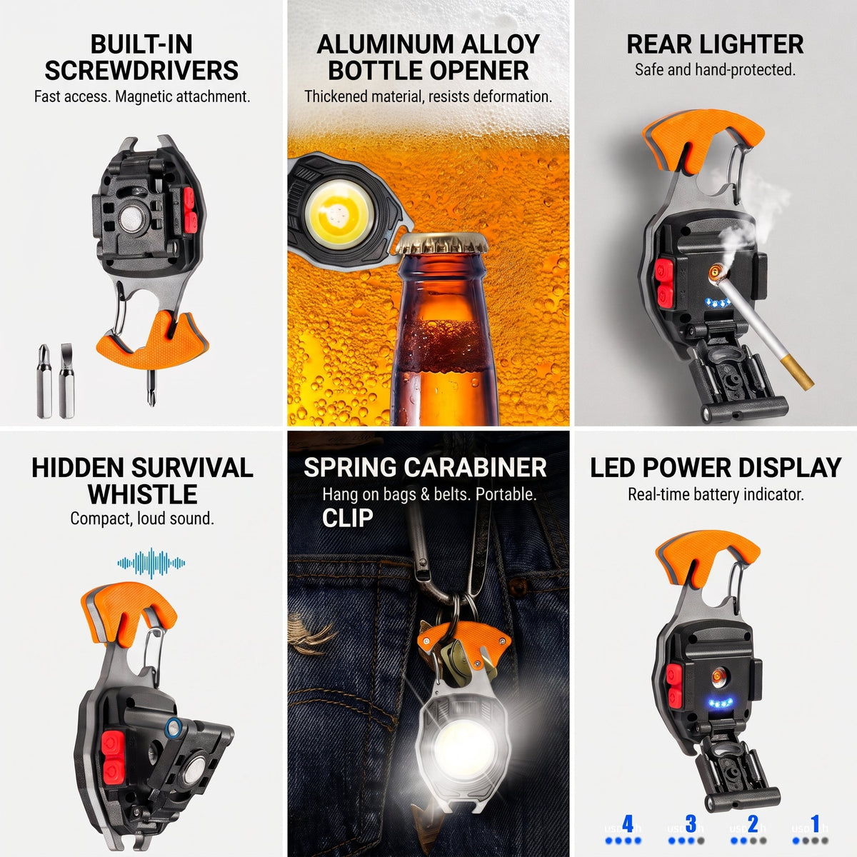 🎁Last Day Promotion 49% OFF🔥8-in-1 Multifunctional Keychain Flashlight🔦🌈